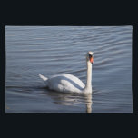 Mute Swan 1685 Placemat<br><div class="desc">The mute swan (Cygnus olor) is native to much of Eurasia. The name 'mute' derives from it being less vocal than other swan species. Cygnets (young swans) are especially vocal, and communicate through a variety of whistling and chirping sounds when content, as well as a harsh squawking noise when distressed...</div>