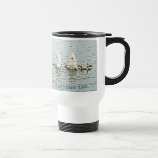 Mute Swan Famly Travel Mug (Right)