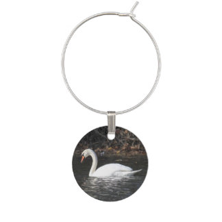 Mute Swan Wine Glass Charm