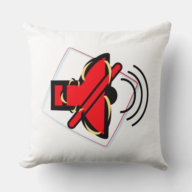 Mute Throw Pillow (Front)