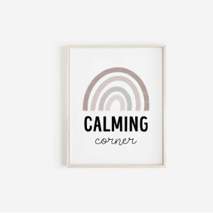 Mute tone Calming Corner Poster