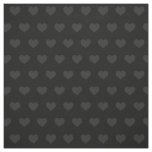 Muted Black on Black Heart Valentine Pattern Fabric