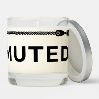 MUTED. Black & White Candle