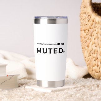 MUTED. Black & White Insulated Tumbler