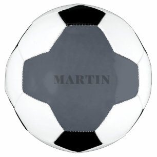 muted blue, ash blue custom name soccer ball
