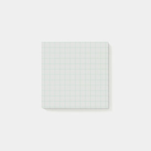 Muted Blue Checkered Pattern Subtle Grid Design Post-it Notes