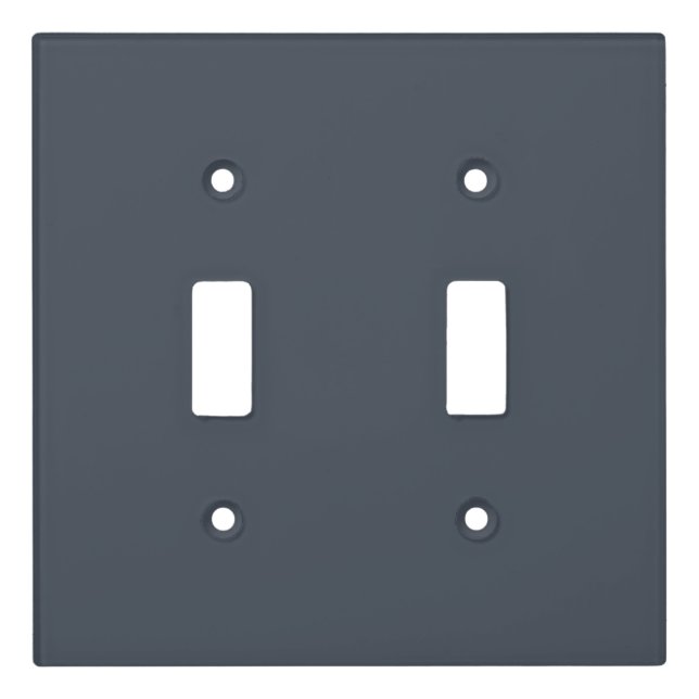 muted blue, grey blue, solid blue  light switch cover (Front)