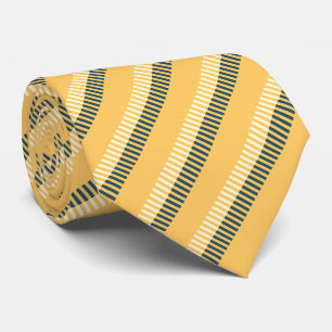 Muted Blue Yellow Unique Pattern Neck Tie