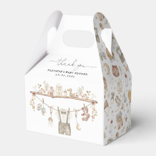 Muted Boho Nursery Clothes Toys Boy Baby Shower Favor Boxes