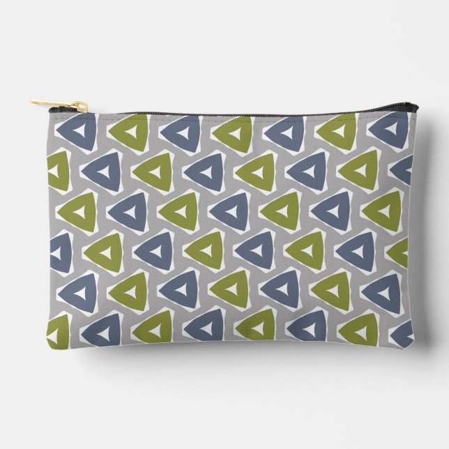 Muted Boho Triangle Cosmetic Pouch (Front)