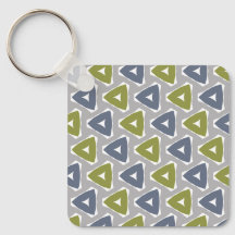 Muted Boho Triangle Keychain