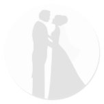 Muted Bride and Groom Wedding Seal