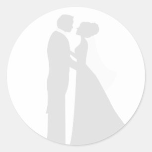 Muted Bride and Groom Wedding Seal