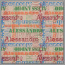 Muted Brights Modern Name Collage Fabric