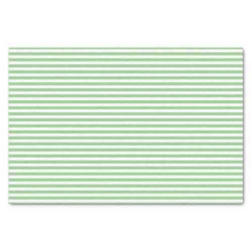 Muted Christmas Green Narrow Striped Pattern Tissue Paper