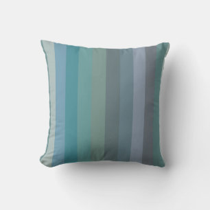 Muted Coastal Blues & Sage Neutrals Throw Pillow