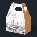 Muted Coastal Boats at Harbor Seascape Wedding Favor Boxes<br><div class="desc">Coastal Boats at Harbor Seascape Theme Collection.- it's an elegant script watercolor Illustration of pastel Harbor Side Boats ,  perfect for your harbor destination wedding & parties. It’s very easy to customize,  with your personal details. If you need any other matching product or customization,  kindly message via Zazzle.</div>
