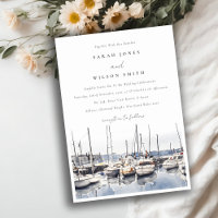 Muted Coastal Boats at Harbor Seascape Wedding