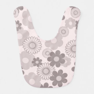 Muted Color Floral Dots Baby Bib
