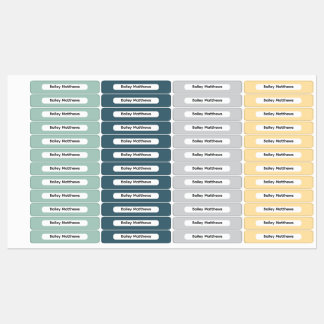 Muted Color Palette Earthy Tones Subtle Organizer Kids' Labels