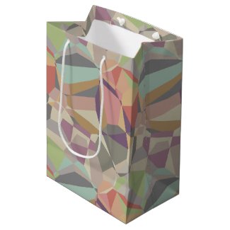 Muted Color Polygons Seamless Gift Bag