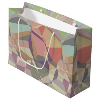 Muted Color Polygons Seamless Gift Bag