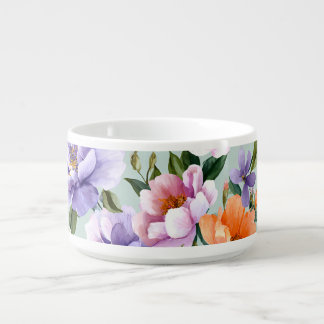 Muted Colorful Flowers Boho flower Bowl
