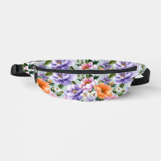 Muted Colorful Flowers Boho flower Fanny Pack