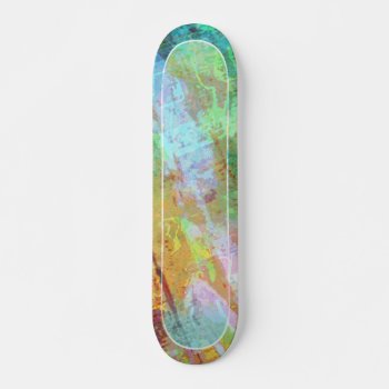Muted Colors Grunge Style Skateboard by juliea2010 at Zazzle
