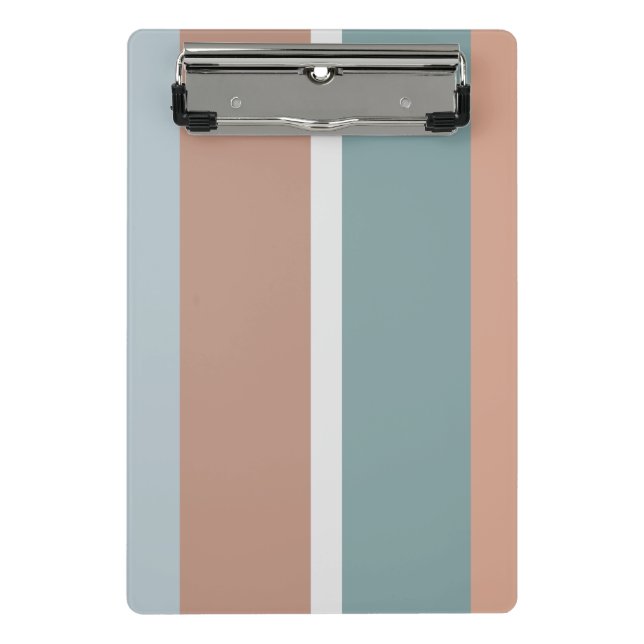 Muted colors stripes mini clipboard (Front)