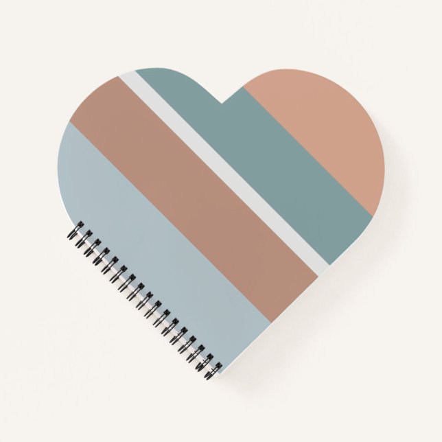 Muted colors stripes notebook (Front)