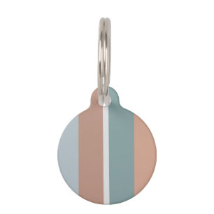 Muted colors stripes pet ID tag