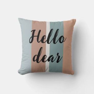 Muted colors stripes throw pillow