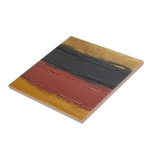 muted copper,  gold ochre, marsala, and charcoal ceramic tile