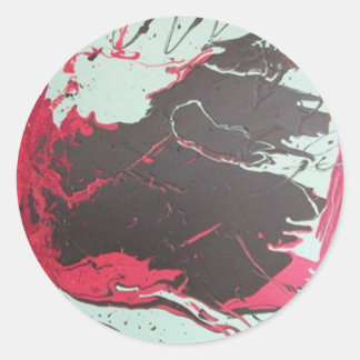 Muted Drip II Classic Round Sticker