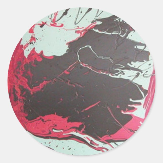 Muted Drip II Classic Round Sticker (Front)
