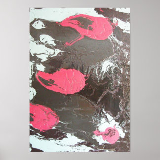 Muted Drip Orbs Poster