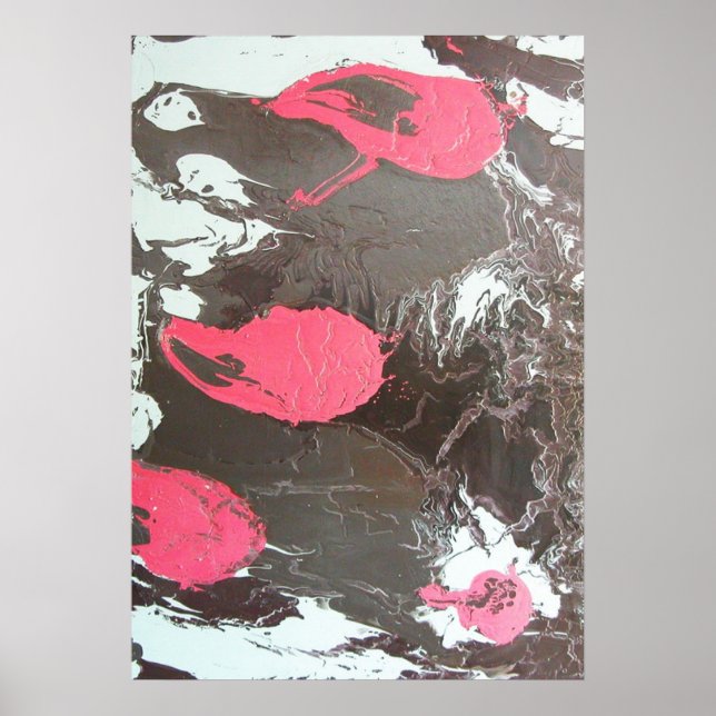 Muted Drip Orbs Poster (Front)