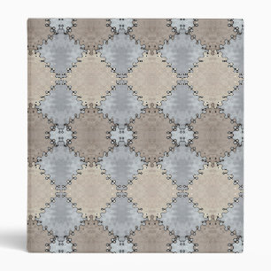 Muted Earth Toned Faux Leather Pattern 3 Ring Binder