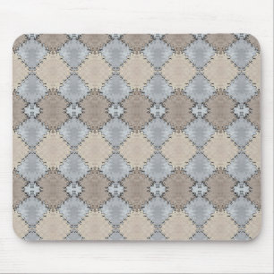 Muted Earth Toned Faux Leather Pattern Mouse Pad