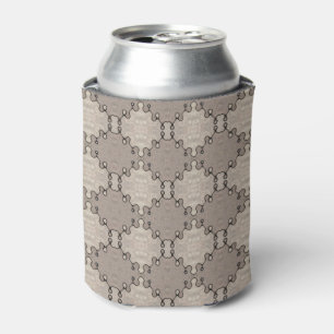 Muted Earth Toned Pattern Can Cooler