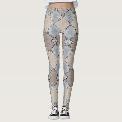 Muted Earth Toned Pattern Leggings