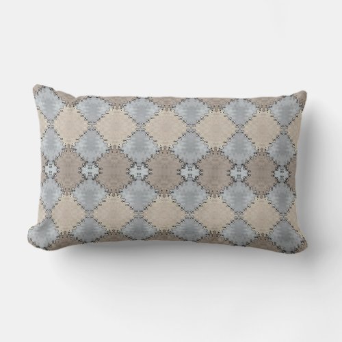 Muted Earth Toned Pattern Lumbar Pillow
