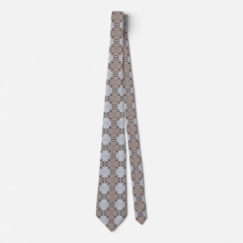Muted Earth Toned Pattern   Neck Tie