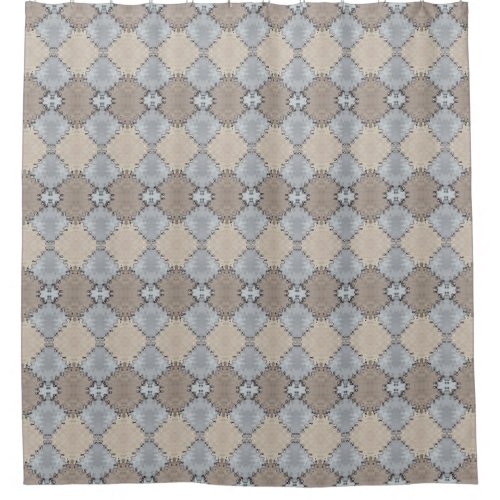 Muted Earth Toned Pattern Shower Curtain