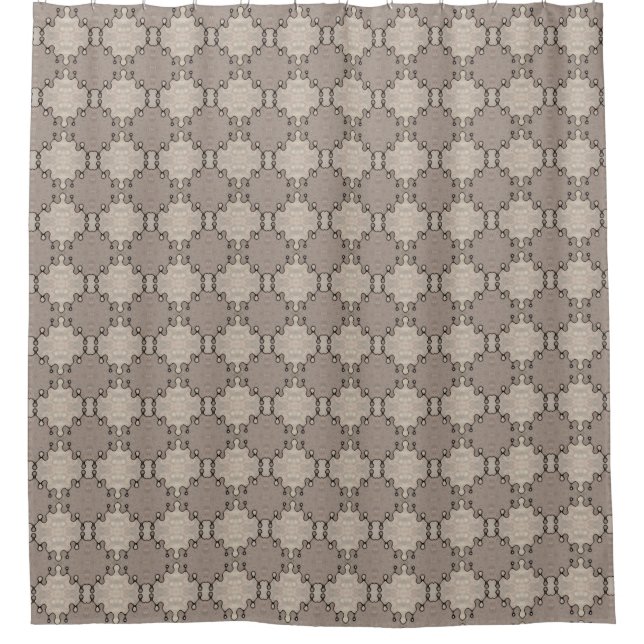 Muted Earth Toned Pattern   Shower Curtain (Front)