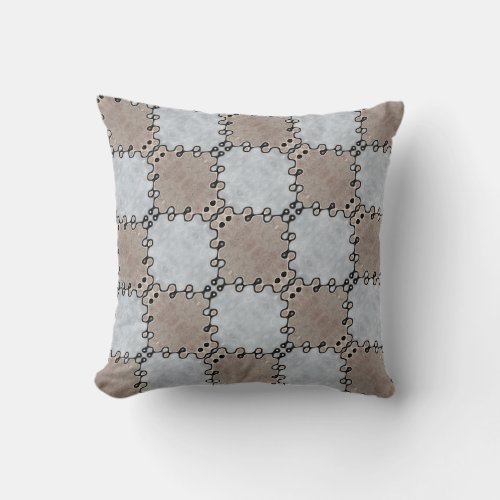 Muted Earth Toned Pattern  Throw Pillow