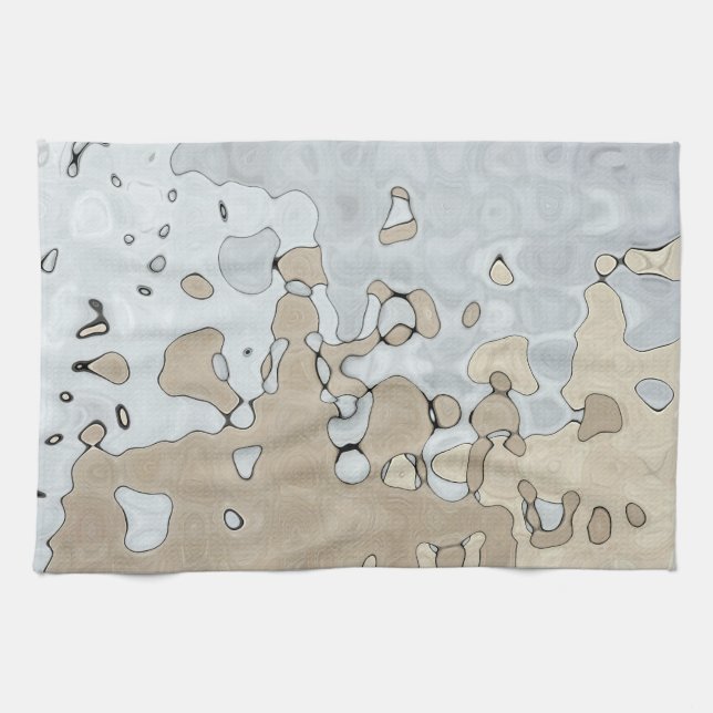 Muted Earth Tones Kitchen Towel (Horizontal)