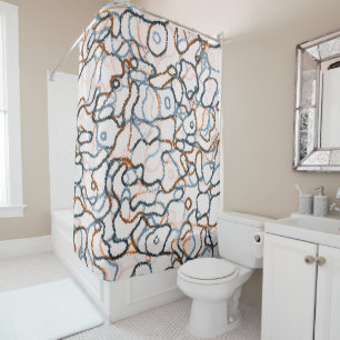 Muted Earthy Colors Cool Pattern Shower Curtain