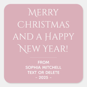 Muted Elegance  Misty Rose Christmas Sticker